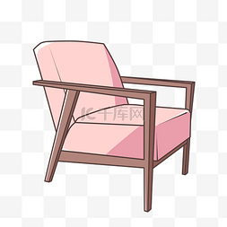 创意木质椅子图片_粉色的椅子装饰插画