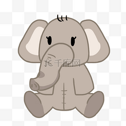 儿童玩具大象插画