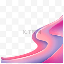 形状底框图片_立体粉色流线