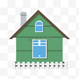 手绘绿色的群山图片_绿色房屋房子