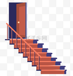 楼梯门图片_矢量扁平楼梯门