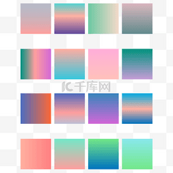 ai渐变配色卡图片_矢量渐变色色卡