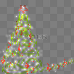 彩色抽象圣诞树图片_绿色抽象渐变圣诞音乐圣诞树