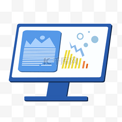 扁平图片_扁平电脑数据商务