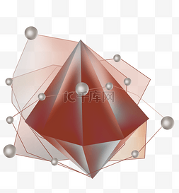 红色晶体图片_红色科幻水晶