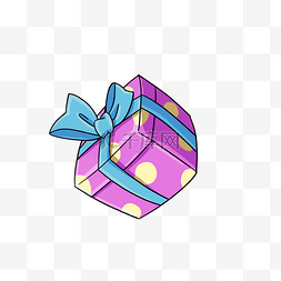 生日礼品图片_紫色的礼盒免抠图