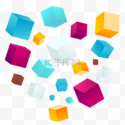 英文3D立方体图片_立体几何立方体
