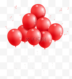 喜庆气球图片素材图片_仿真红色气球