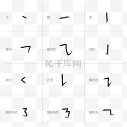 汉字毛笔字偏旁部首