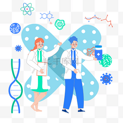 白色医学科技图片_卡通手绘医疗胶囊创可贴插画