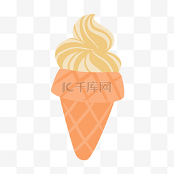 卡通风奶油冰淇淋