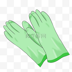 绿色手套卡通工具