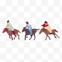蒙古风桌卡图片_蒙古骑马比赛