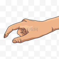 手势动作图片_拿东西的手势插画