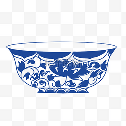 蓝色花瓶图片_青花瓷瓷器瓷碗