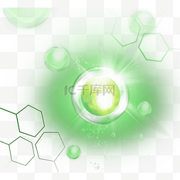 美容图片_美容技术分子圆光效果元素