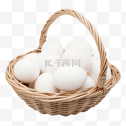 土鸡蛋鸡蛋图片_手提篮白皮鸡蛋