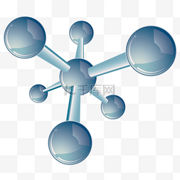 化学分子插画图片_化学科技分子插画