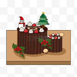 log图片_好看的圣诞yule log cake
