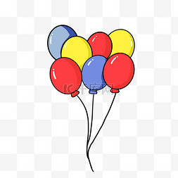 卡通气球漂浮图片_六一儿童节免扣气球