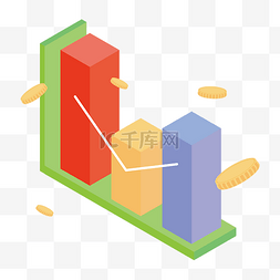 立体柱状图片图片_糖果色立体柱状统计图