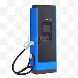 电池储能系统图标图片_黑蓝色充电桩