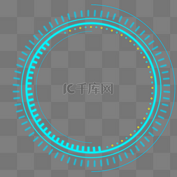 圆形边框蓝色科技图片_科技感圆形边框