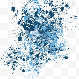 油墨喷溅图片_蓝色墨水喷溅效果