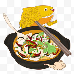 活鱼鲜鱼图片_酸菜鱼矢量图