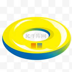 黄色儿童游泳圈插图