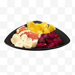 香蕉盘子图片_黑色盘子水果