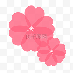 樱花铺路素材图片_粉红色的开的花朵造型