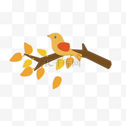 枫树的叶子图片_树上的小鸟