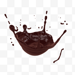 巧克力奶茶喷溅图