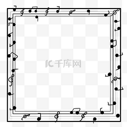 音乐乐符方形边框