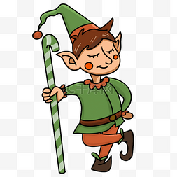 圣诞精灵elf图片_christmas elf等你过圣诞手绘卡通