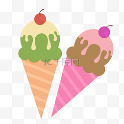 卡通夏日冰淇淋