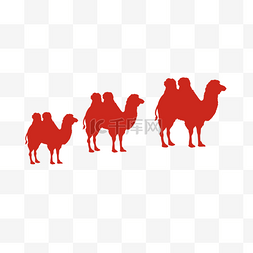 创意黑金沙图片_卡通骆驼