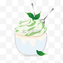 一碗绿色酸奶