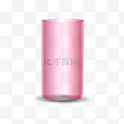 粉色玻璃杯图片_粉色玻璃杯