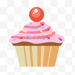 粉色纸杯小蛋糕