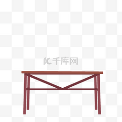红色的桌子免抠图