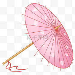 粉色油纸伞国风