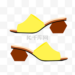黄色拖鞋鞋子