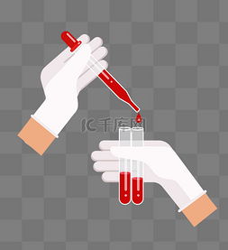 检测新冠步骤图片_白手套血液检测