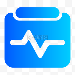信息app图标图片_卡通蓝色的记录本图标