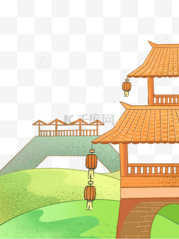 中国青色图片_淡雅风景中国风古风国风古楼