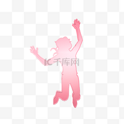 跳跃的舞者图片_跳舞的女孩C4D立体插图