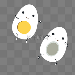 鸡蛋仔饼炉图片_美食营养白色系手绘卡通鸡蛋