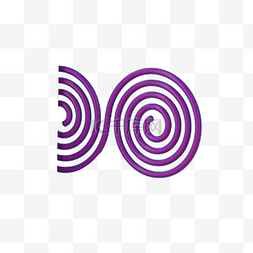 紫色圆环环绕线稿元素